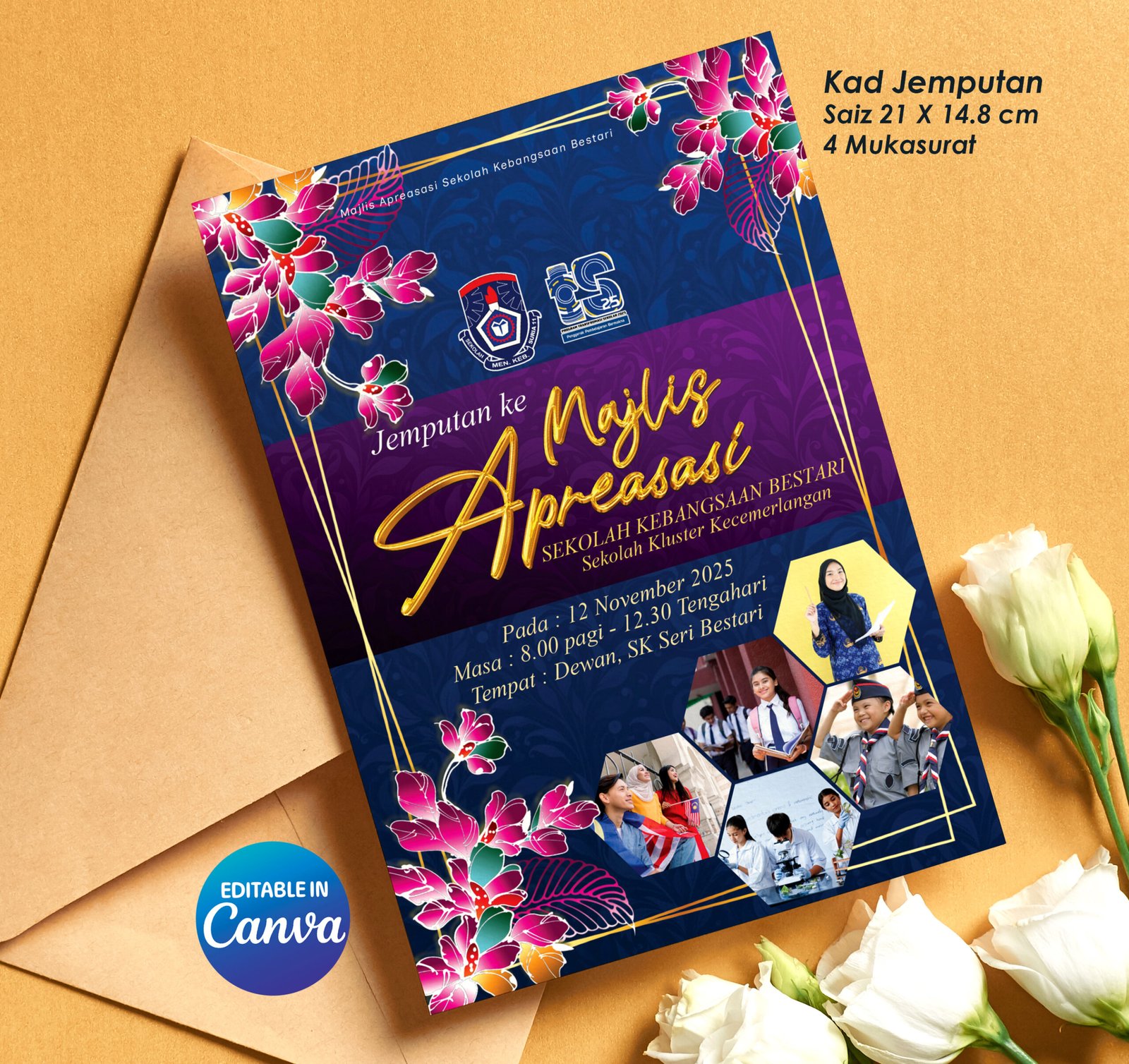 Template Program Majlis Apresiasi Link Canva Design Batik