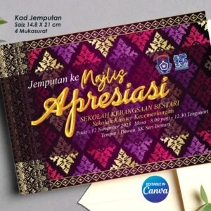Template Program Majlis Apresiasi Link Canva Design Songket