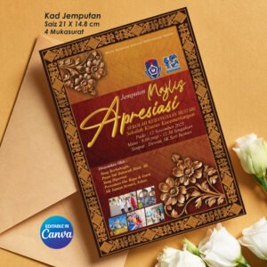Template Program Majlis Apresiasi Link Canva Design Ukiran Kayu