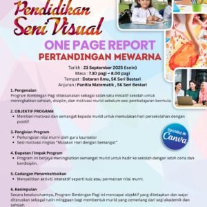 ONE PAGE REPORT (OPR) PANITIA PENDIDIKAN SENI VISUAL
