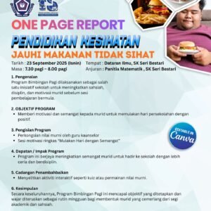 ONE PAGE REPORT (OPR) PANITIA PENDIDIKAN KESIHATAN