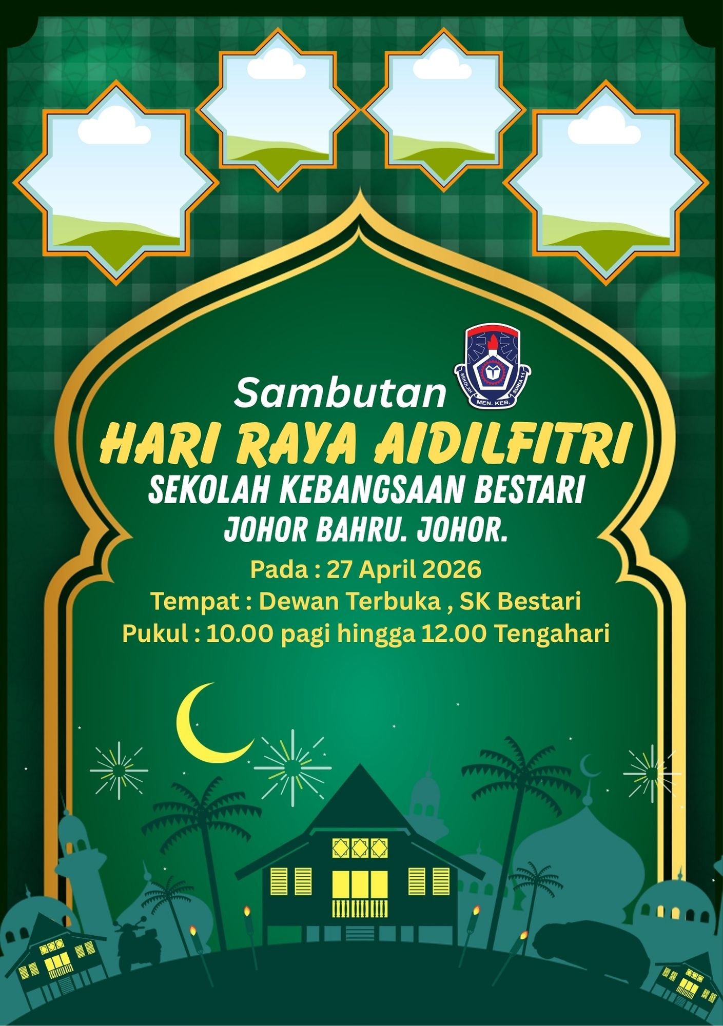 Buku Program dan Media Sosial Promosi Sambutan Hari Raya Aidilfitri Design 1